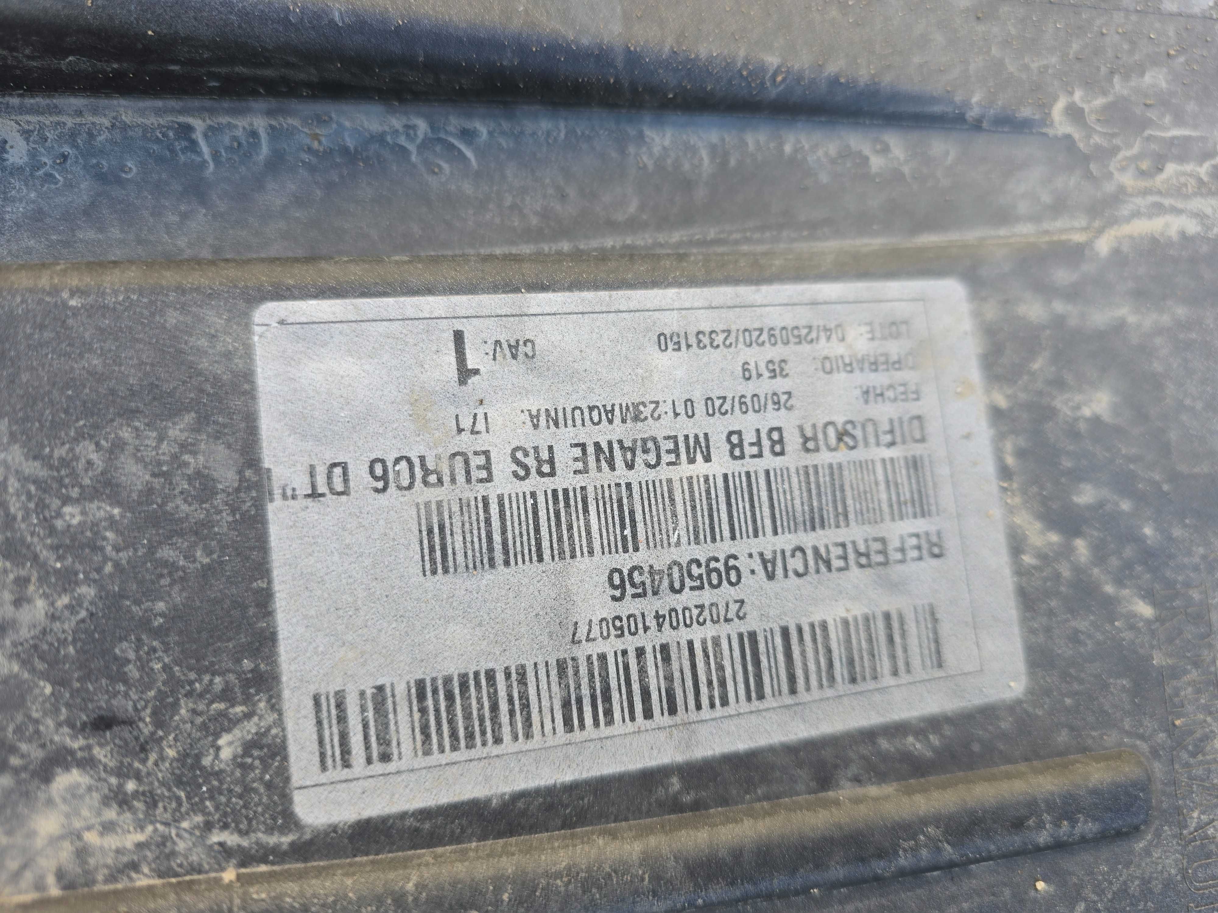 dyfuzor zderzaka Renault Megane 4 RS