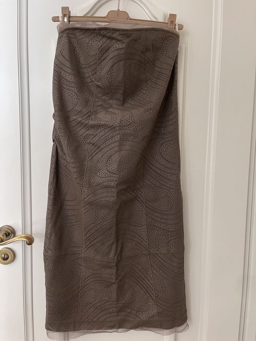 Salvatore Ferragamo piękna sukienka skórzana, NOWA