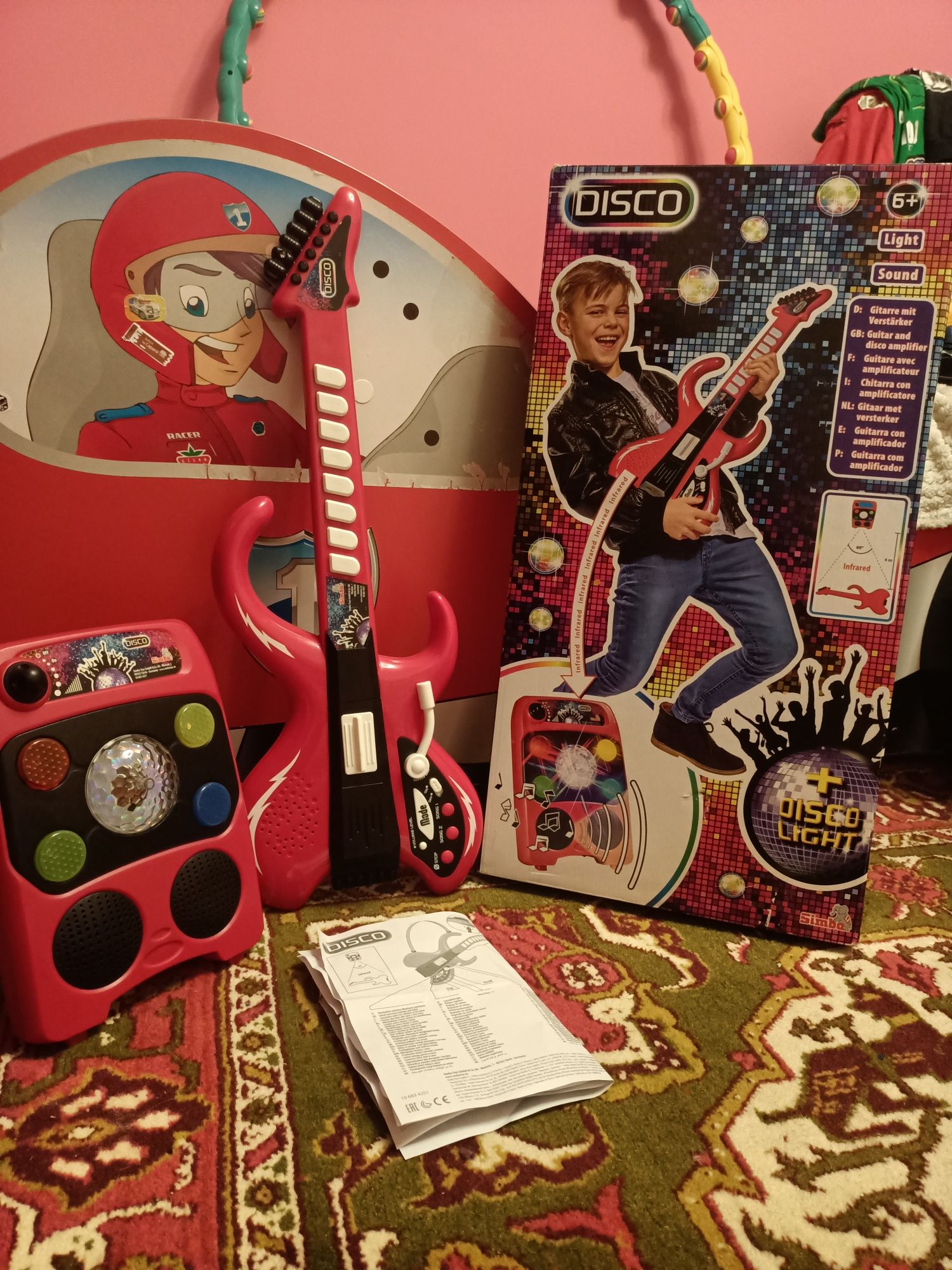 Гітара електро з диско-  колонкою, електрогітара, дитяча гітара