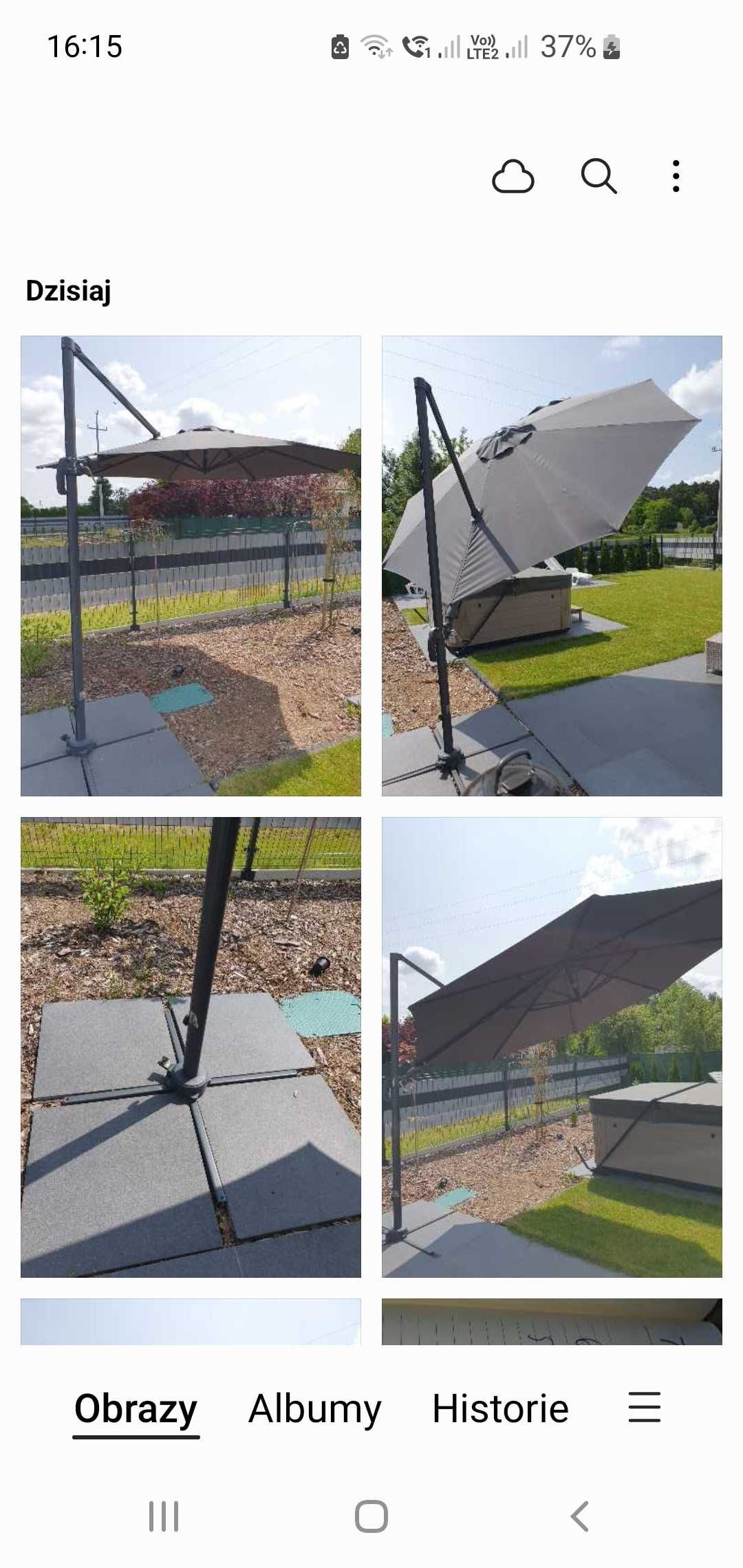 Parasol ogrodowy regulowany składany  ravena ax 330