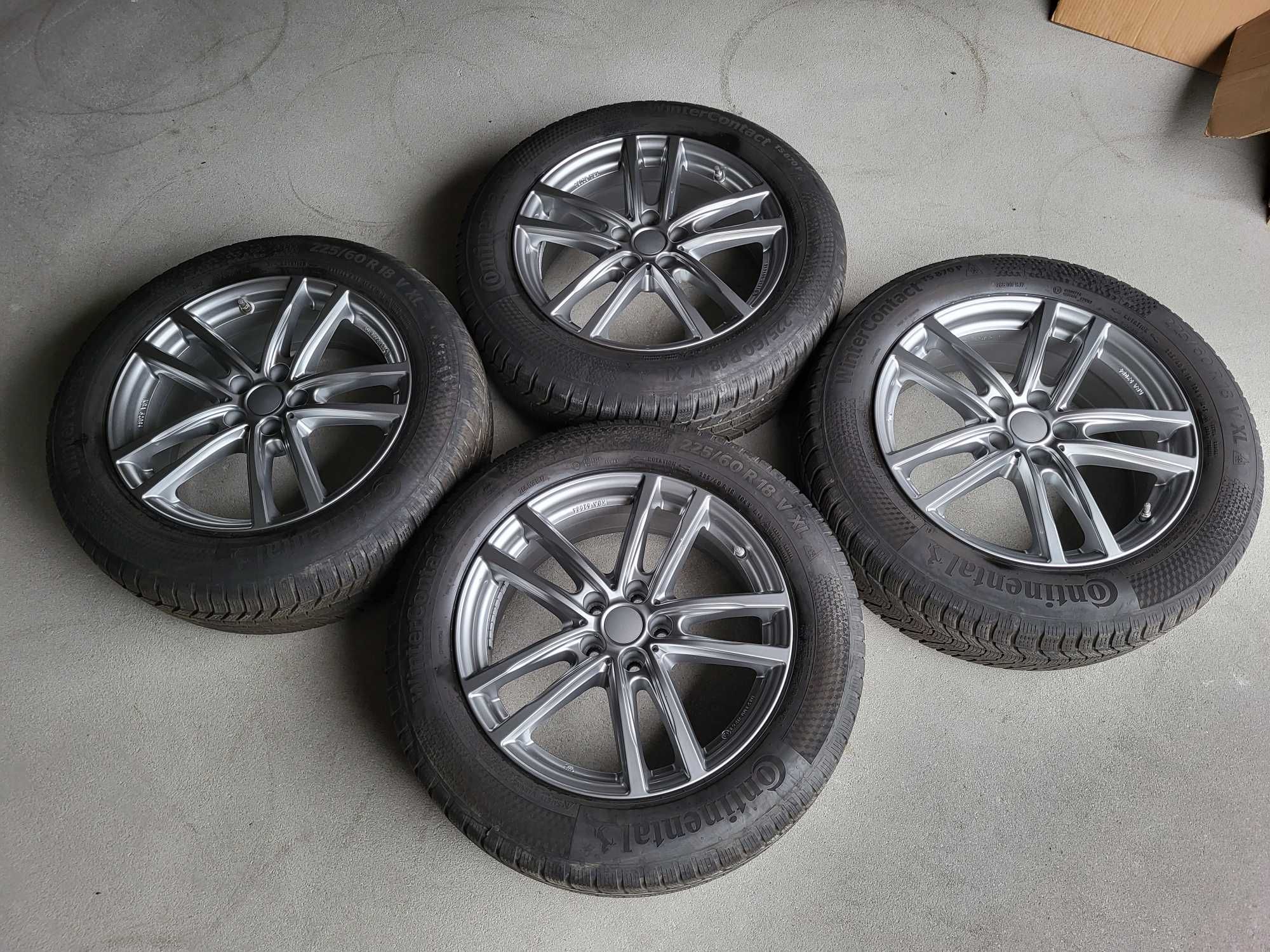 [K92] Koła zimowe 18 Cali 5x112 Continental 225/60/18 et22 22r 6mm