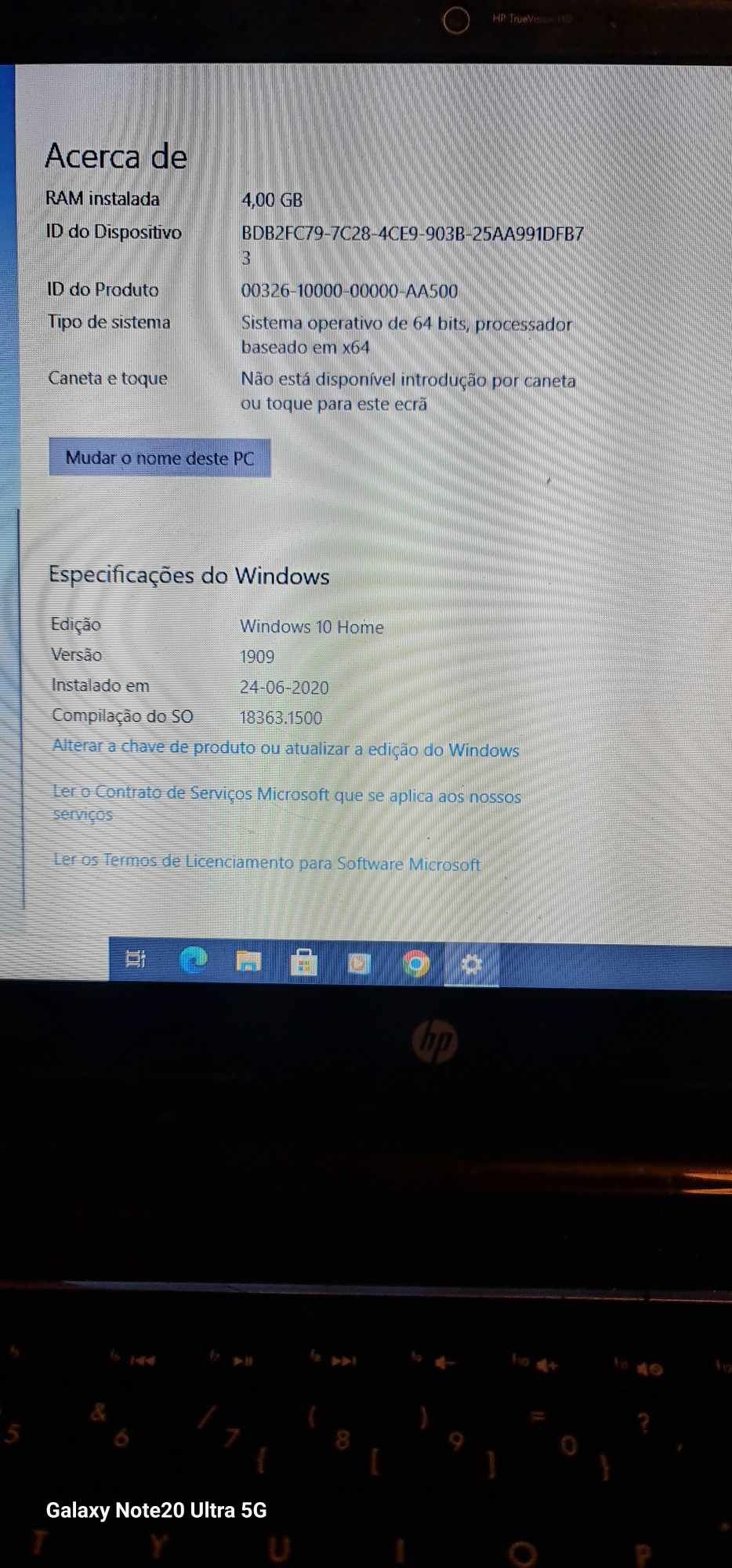 Portátil HP pavilon