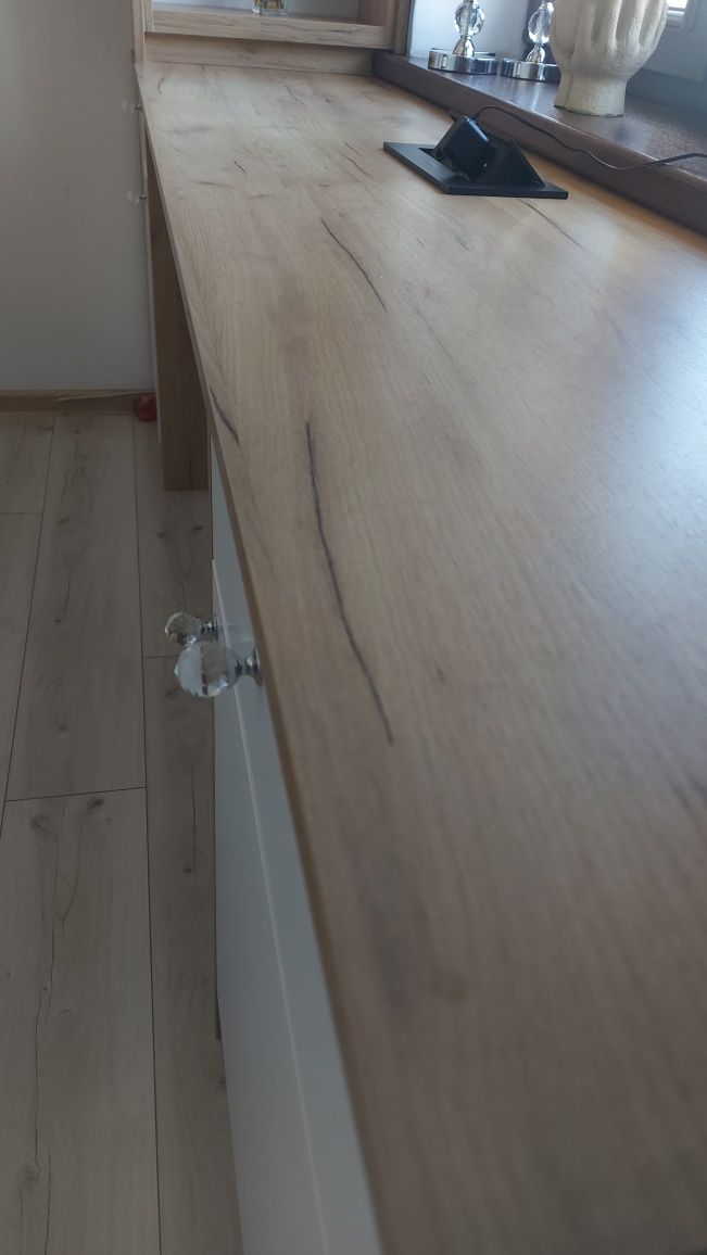 Biurko duże z regałem, zadbane