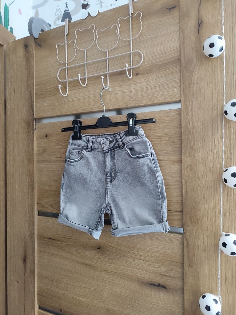 Nowe krótkie spodenki szorty jeansowe Primark 116