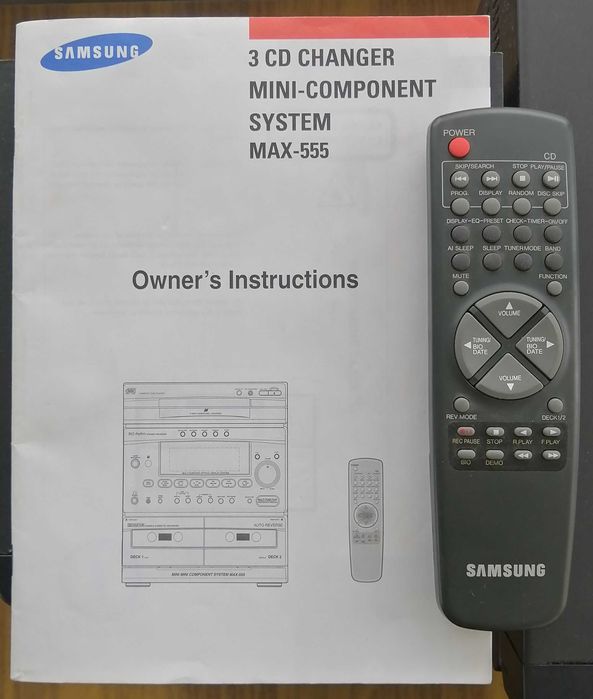 МУЗИЧНИЙ ЦЕНТР SAMSUNG MAX-555 — звук 2х70 Вт, 2 мікрофонні входи