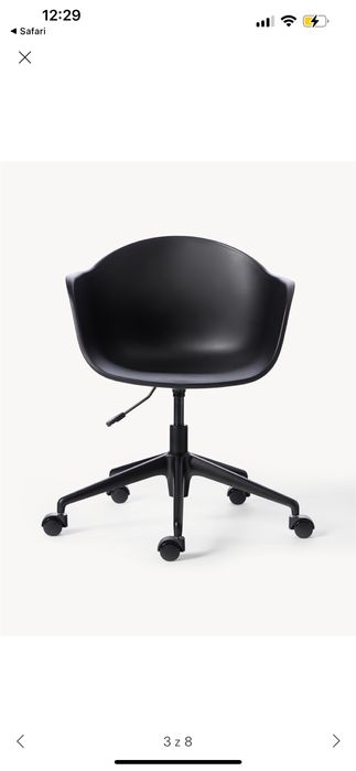 Krzeslo obrotowe biurowe czarne jak nowe westwing