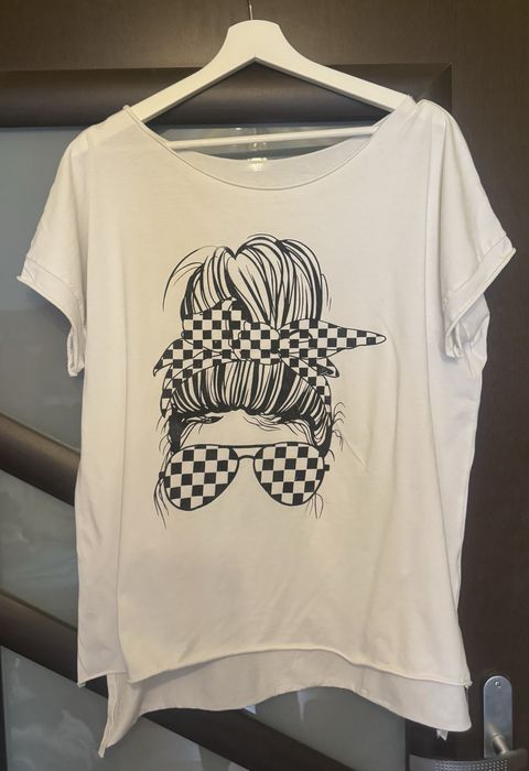 Biały t-shirt rozmiar uni do 46