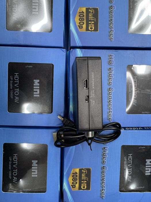 Конвертер HDMI на AV RCA тюльпан перехідник адаптер 1080p