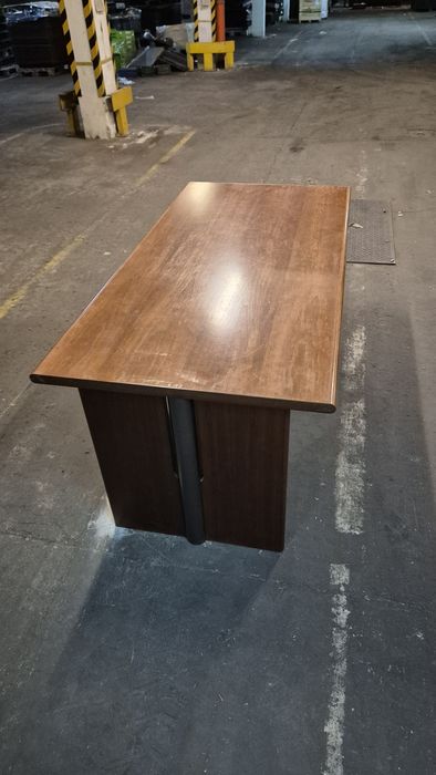 Biurko 90x180 wysokość 75 mocne grube drewno masywne