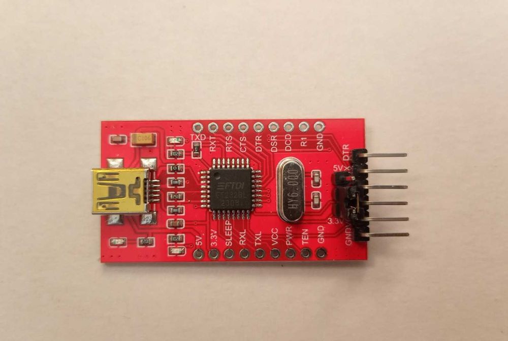 Конвертер USB 2 TTL UART FT232RL / 300 - 1 MBit / 3,3 - 5 В / mini USB