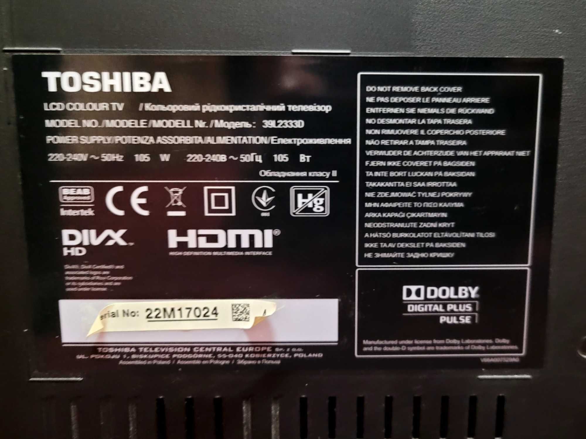 Telewizor Toshiba 39L2333