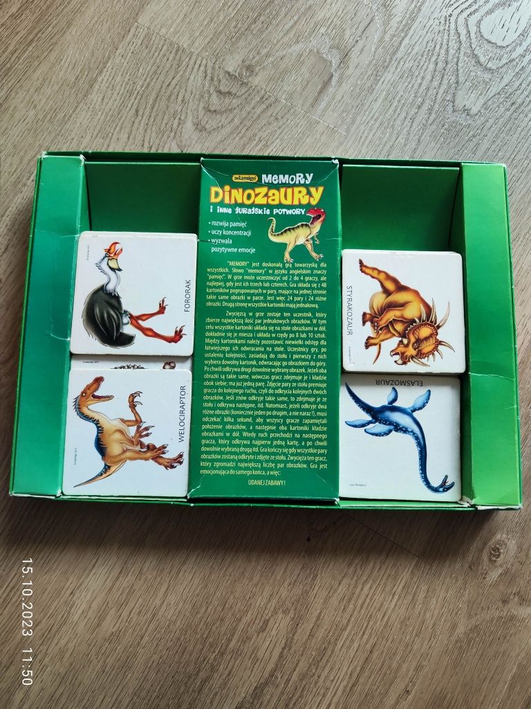 Gra dinozaury memory
