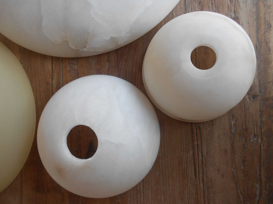 Candeeiros de teto plafond globo em alabastro
