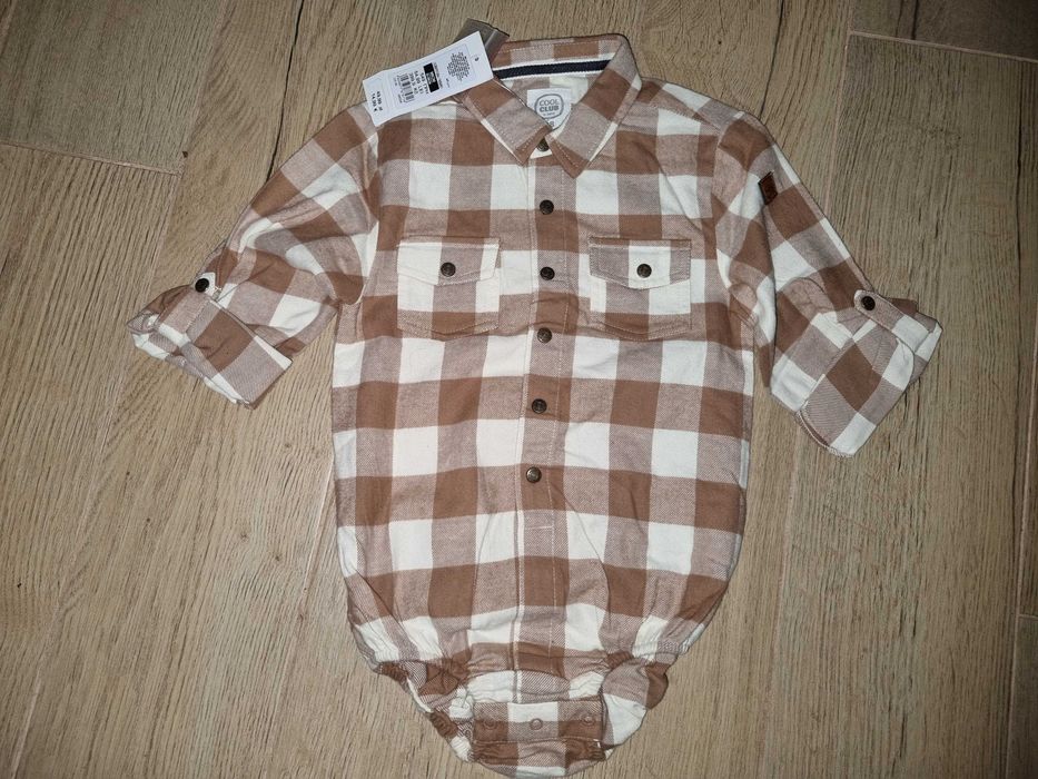 Nowe body koszulowe krata flanela 98 cool club smyk