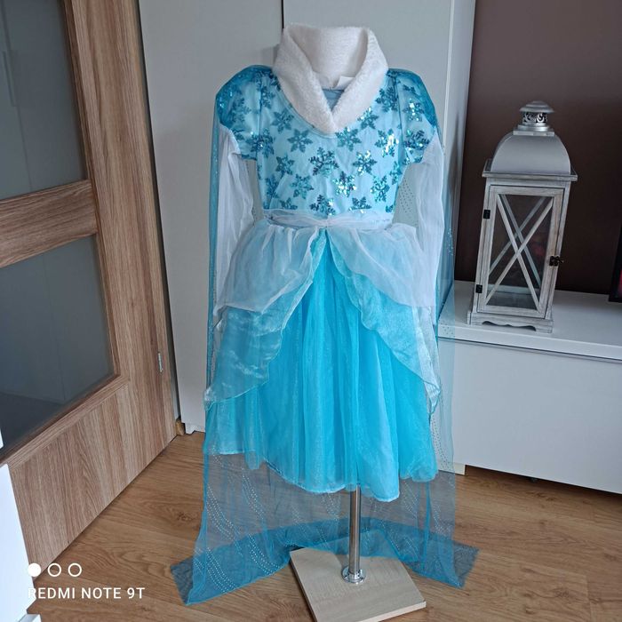 NOWY strój karnawałowy ELZA ELSA Kraina Lodu Frozen Disney 122/128 25