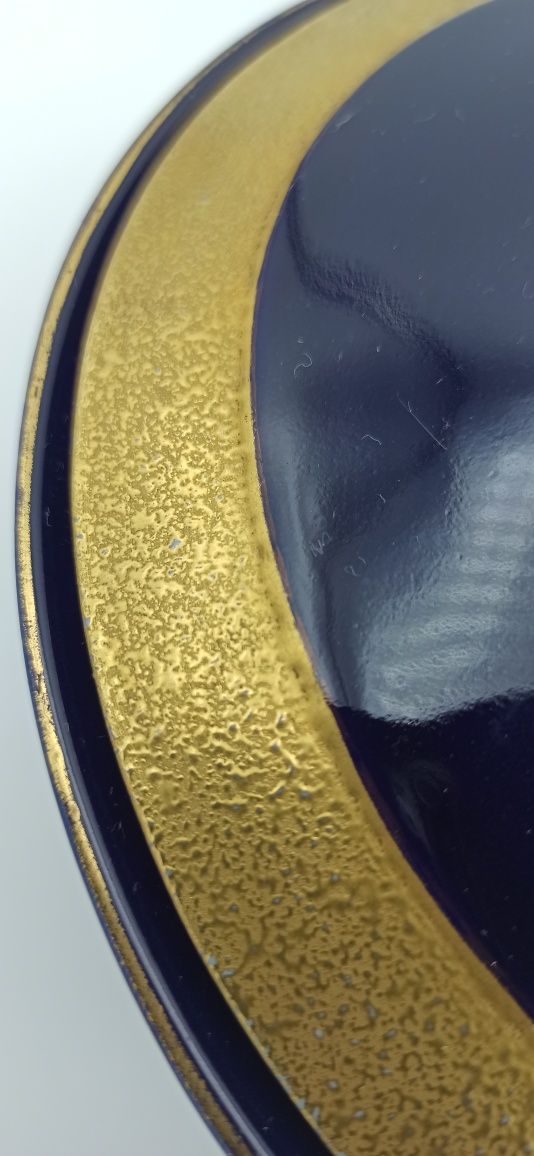 Wielka Bombonierka Porcelana ILMENAU Echt Kobalt Brabant h 18 cm