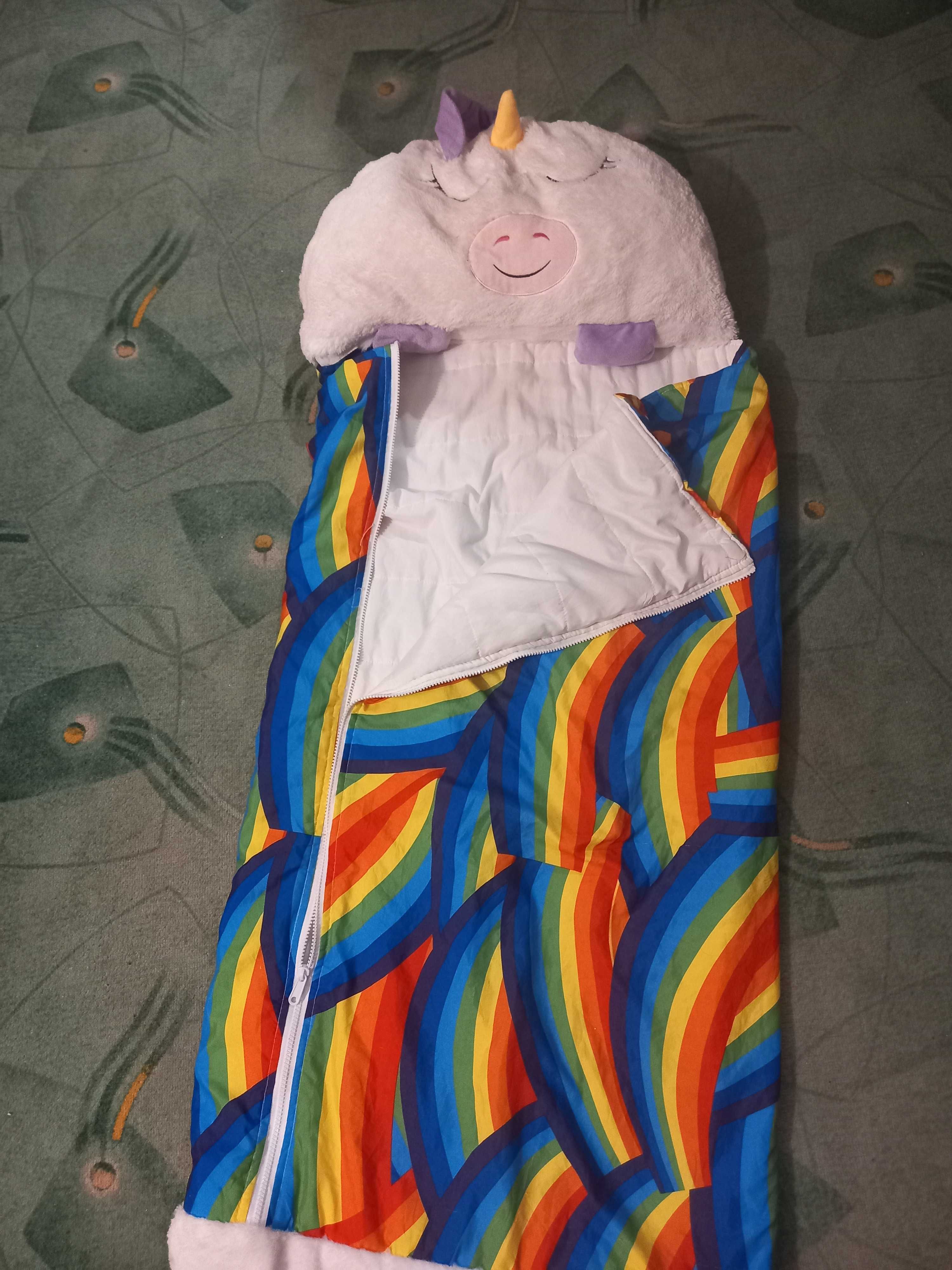 Флисовый плед с рукавами  ,спальный мешок для деток
