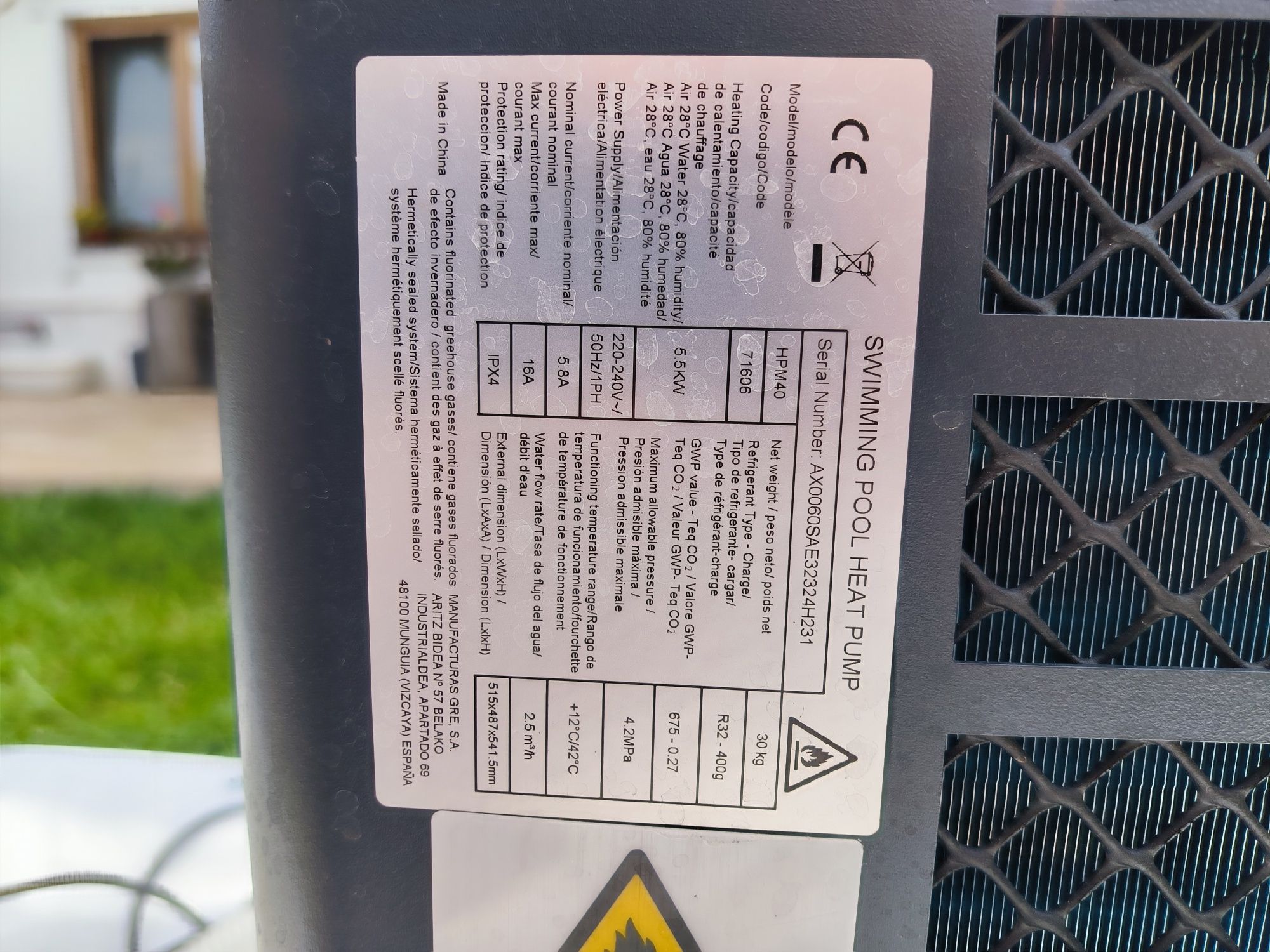 Pompa ciepła do basenu 5,5kw jak nowa