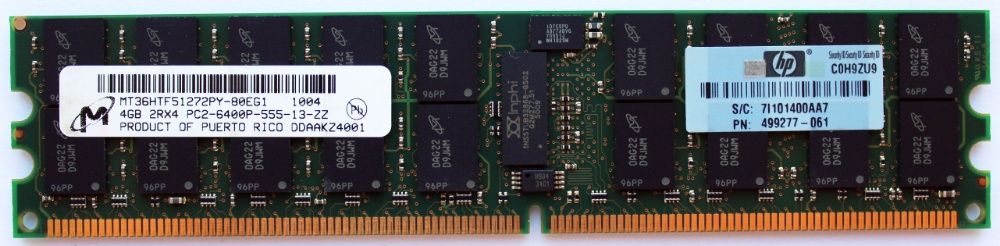 Micron Hynix 32GB (8x4GB) PC2-6400P DDR2-800MHz ECC