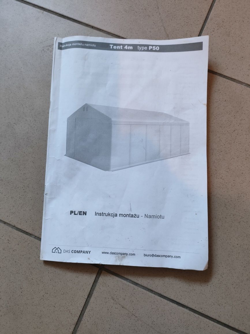 Hala namiotowa w bardzo dobrym stanie technicznym i wizualnym