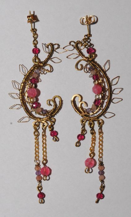 Kolczyki mosiężne ręcznie robione