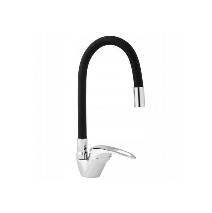 Bateria Kuchenna Stojąca Elastyczna Wylewka Kran Kuchni Zlewu Czarny