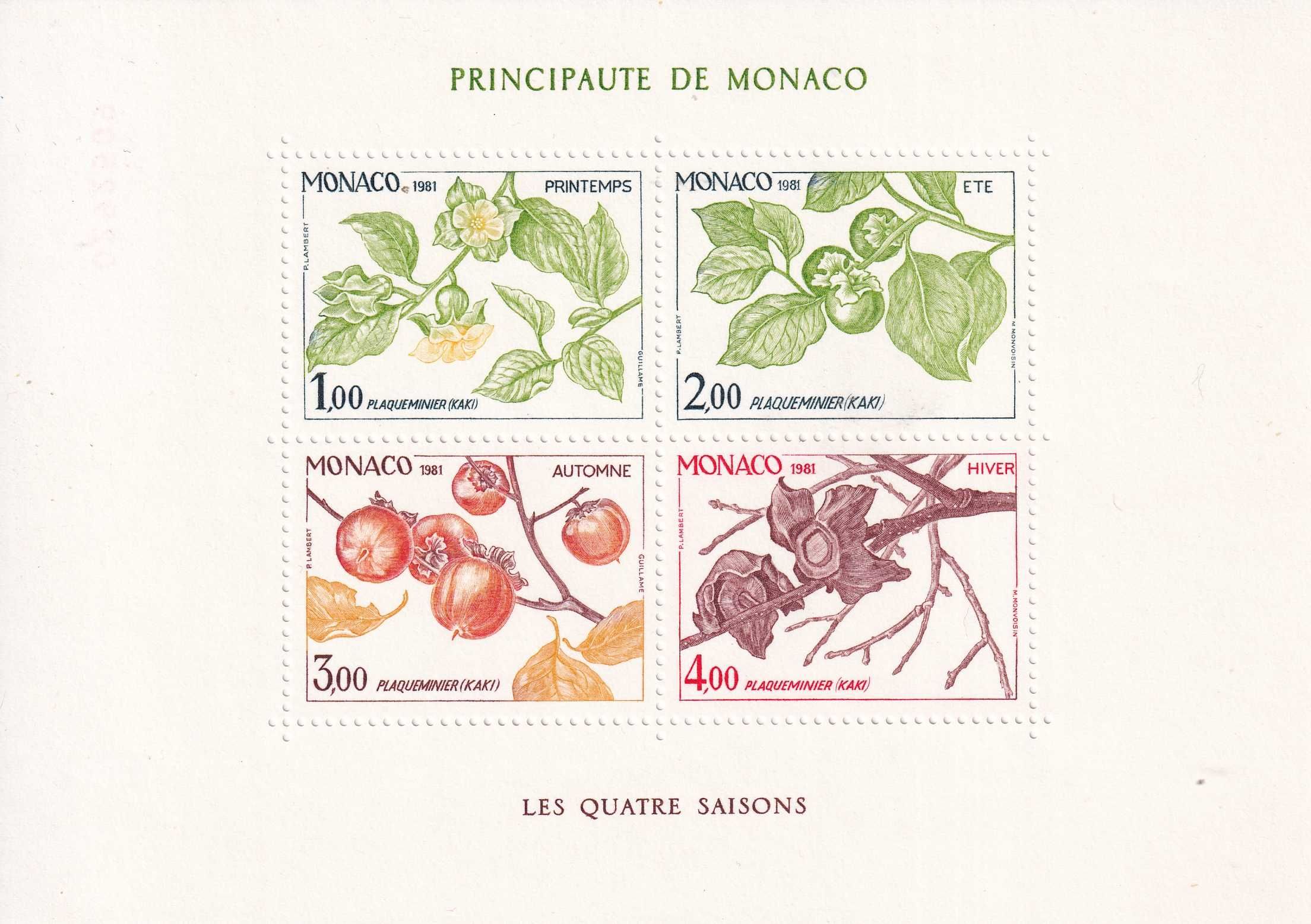 Monako 1981 bl.18 cena 6,90 zł kat.8€ - flora