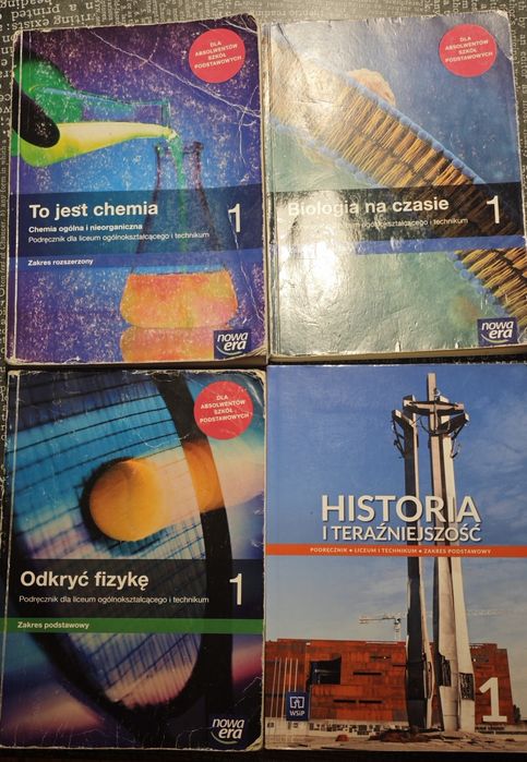 Liceum 1 klasa chemia biologia fizyka historia