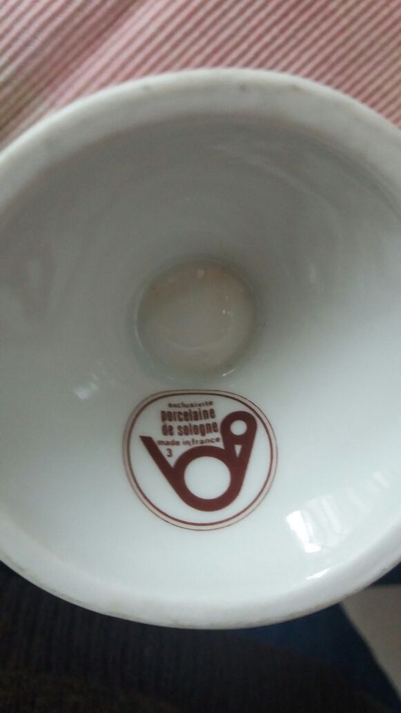 Cinco copos Mazagran"Porcelaine  Francesa Sologne