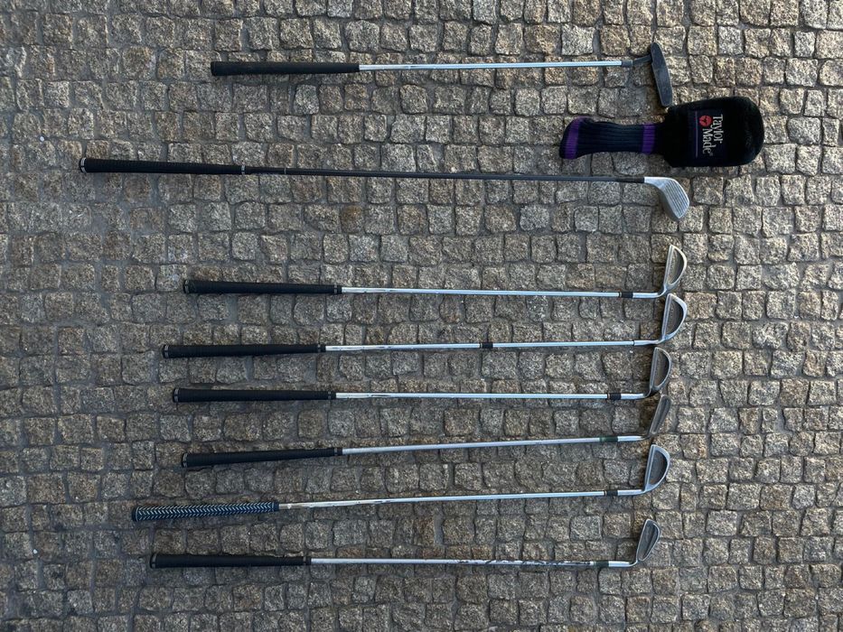 Conjunto saco e tacos de golfe