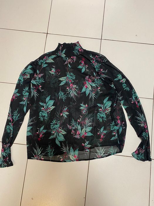 bluza z golfem, cienka,  kolorowa