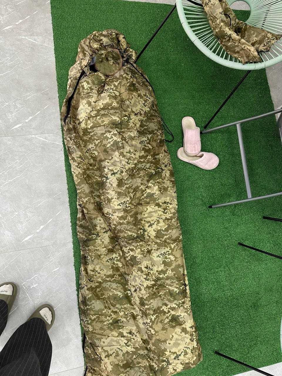 Тактический СПАЛЬНЫЙ МЕШОК. С капюшоном СПАЛЬНИК! Камуфляж!