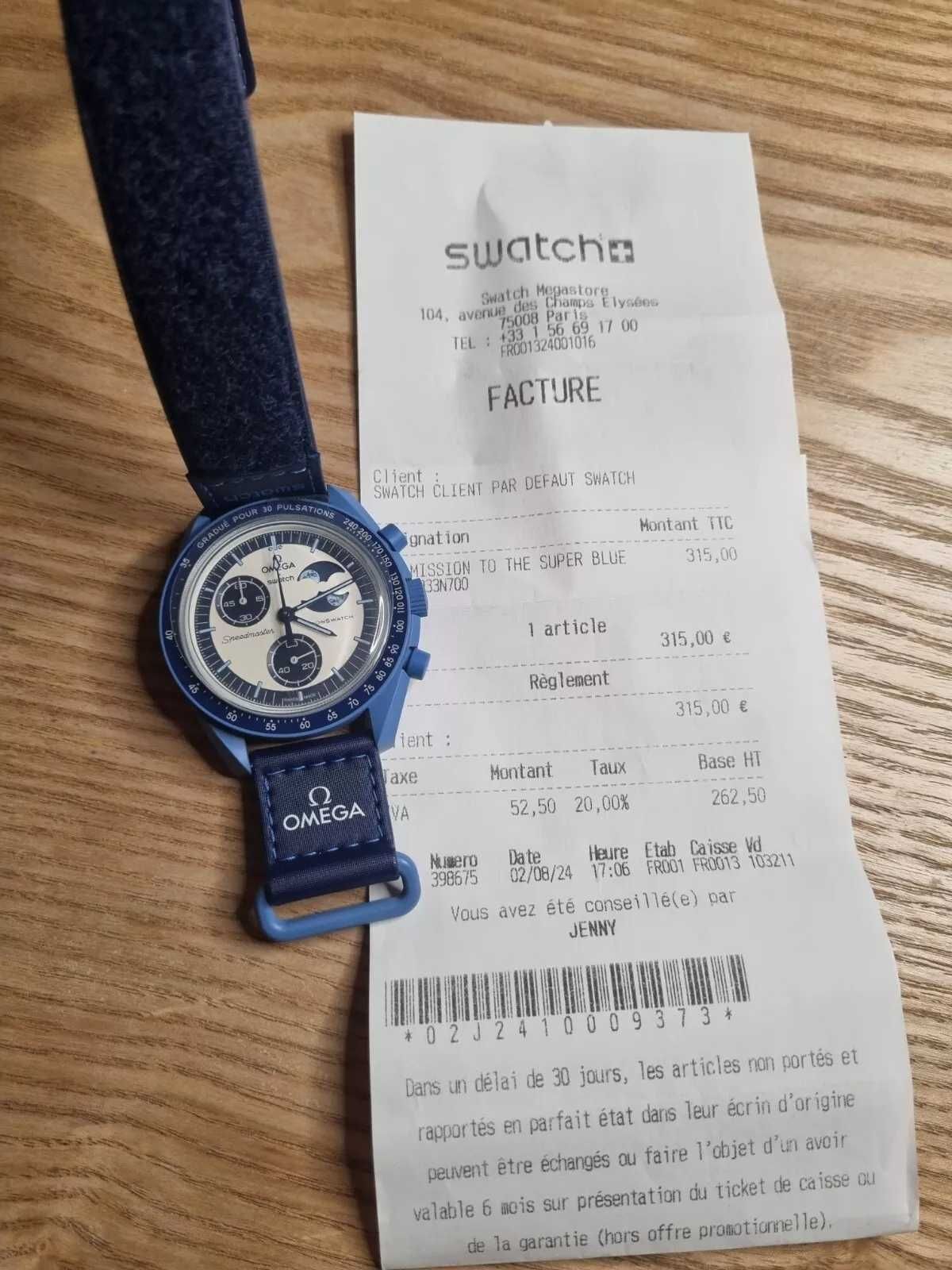 Swatch×Omega Bioceramic Moonswatch Mission to the Super Blue Moonphase