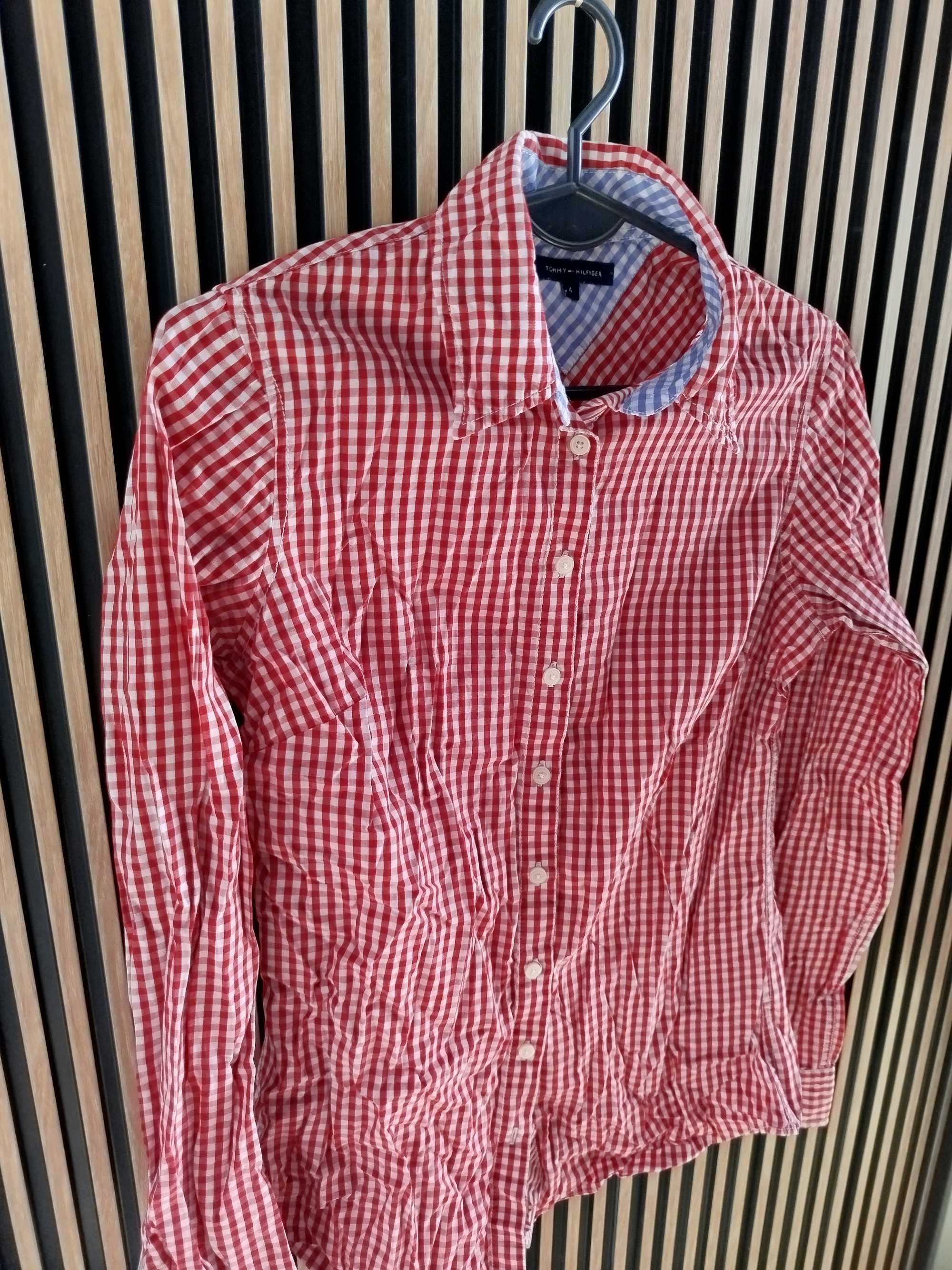 Koszula damska długi rękaw w kratę Tommy Hilfiger S wysyłka 24 h