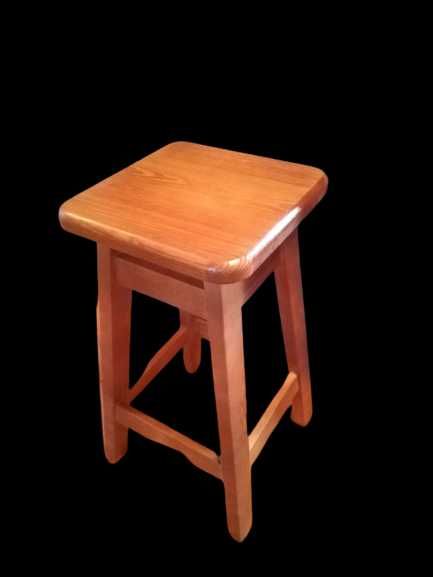 NOWY prosty klasyczny SOLIDNY taboret 60 cm hoker drewniany STOŁEK