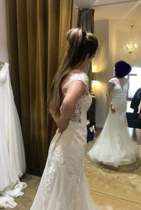 Suknia ślubna rybka Rosanna projektu Monica Loretti