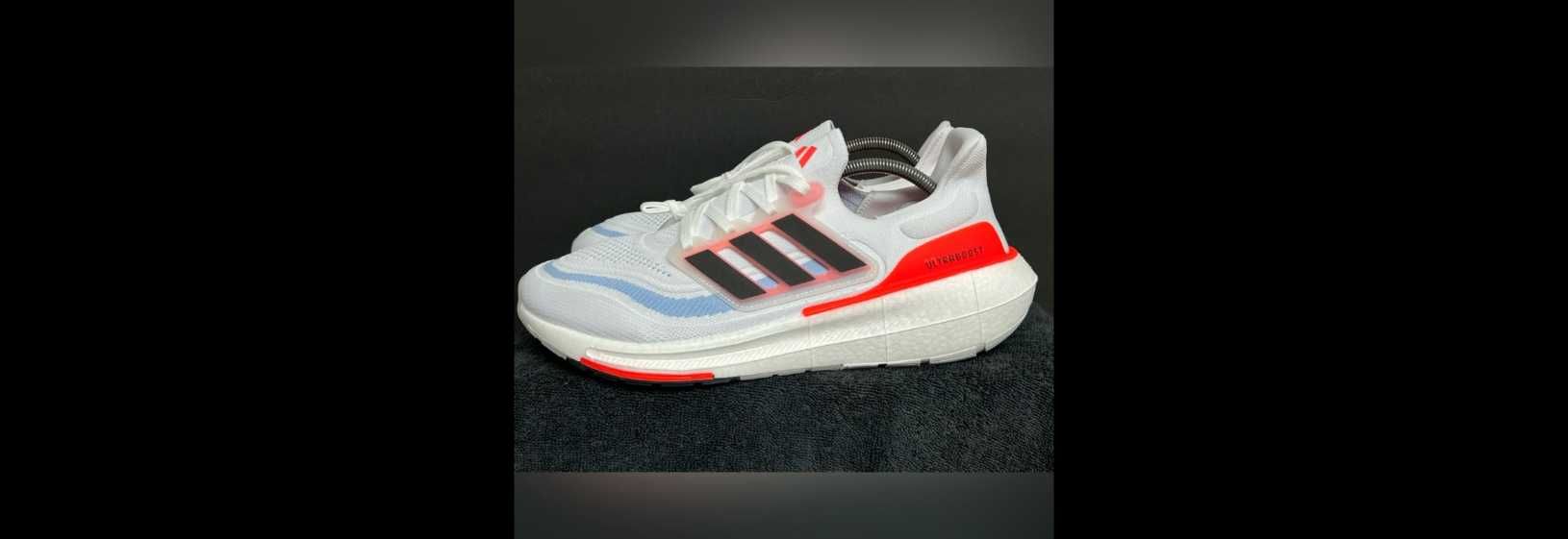 adidasUltraBoostLightWhiteBlackSolarRed r.39