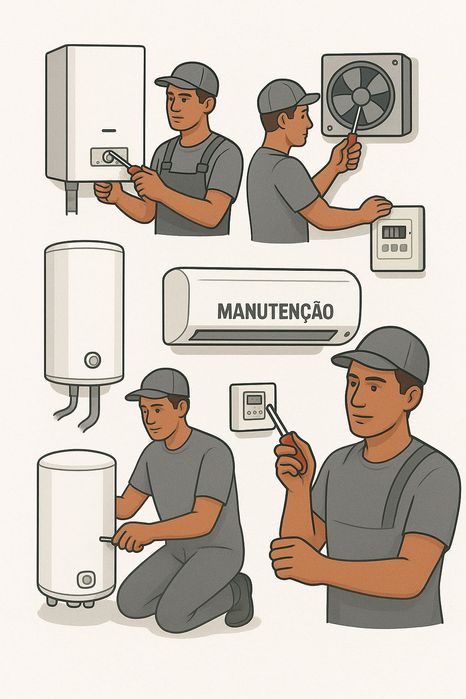 Instalação e manutenção:Bomba de calor Arcondicionado, caldeira,etc…