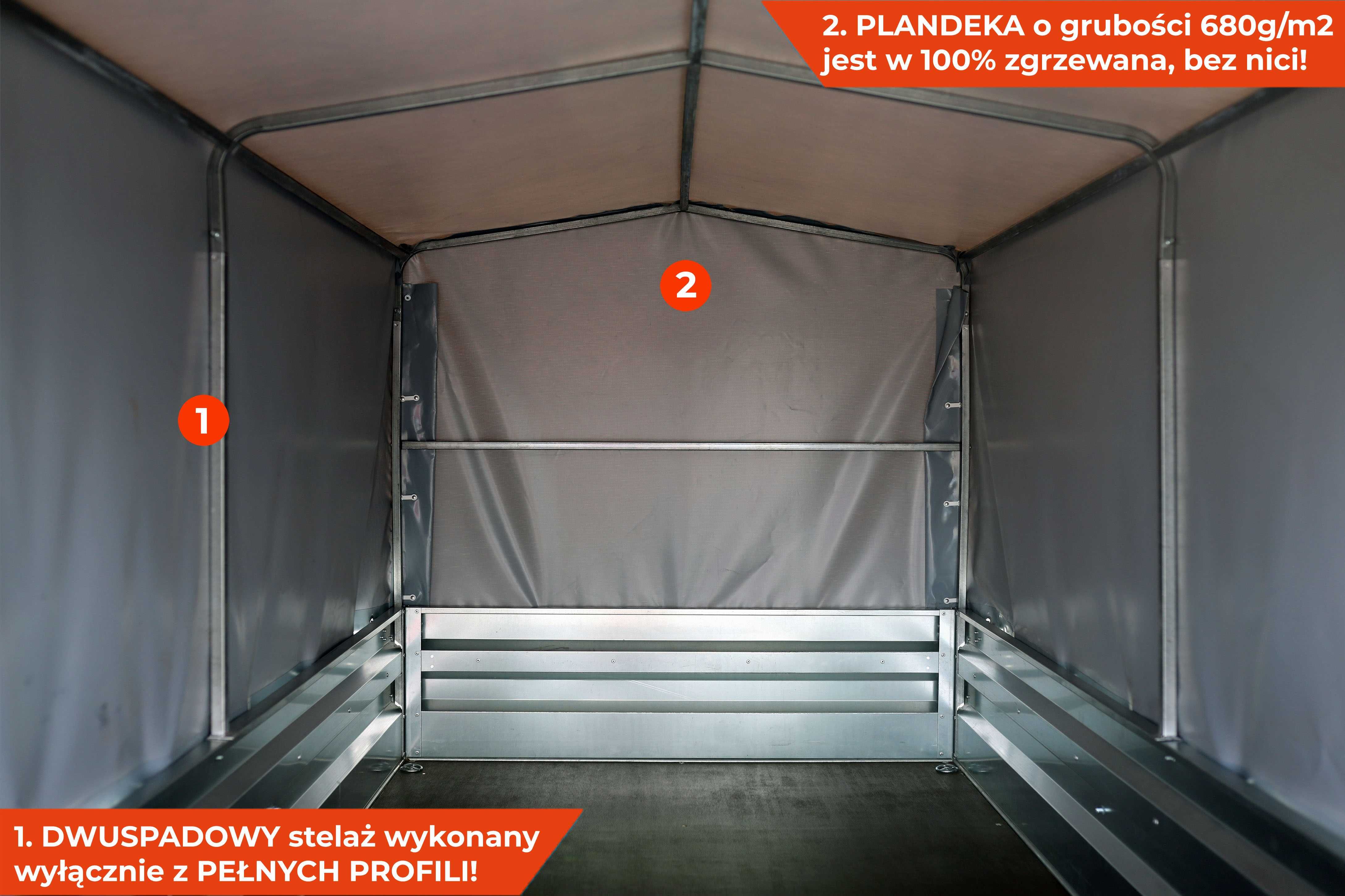 Nowa przyczepka z plandeką 252x135x37 VESTA Light 25 Plandeka lekka