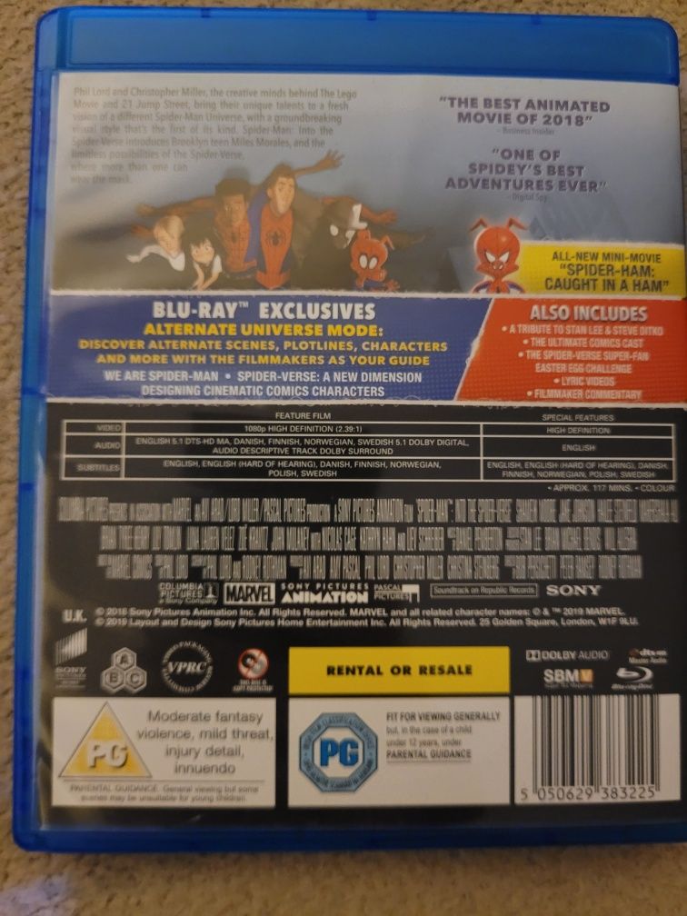 Spiderman Uniwersum blu ray