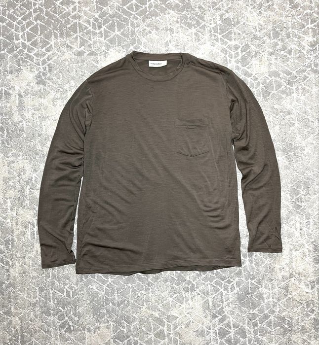 Чоловічий трекінговий лонгслів Icebreaker -з кишенею-розмір Л