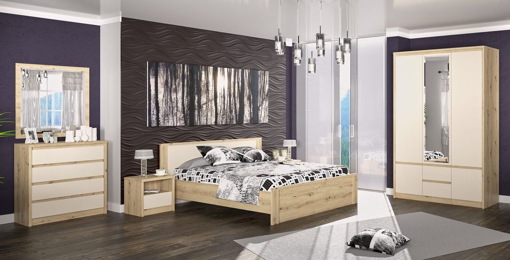 Двоспальне ліжко Домініка з ламелями