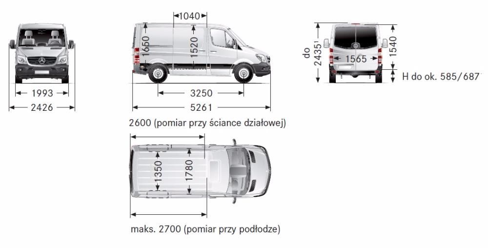 Wynajem Busa Wypożyczalnia - Mercedes Sprinter -od L1H1 do L3H2