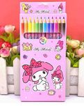 My Melody kredki ołówkowe 12 kolorów Sanrio Kawaii Hello Kitty