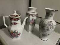 Jarras de Limoge e porcelana