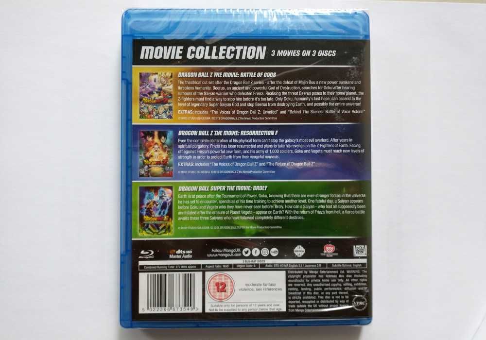 Dragon Ball Z Blu-ray - Edição 3 Filmes (Novo e Selado)