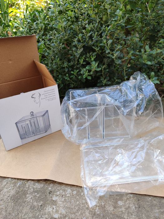 Акриловий органайзер для ватних дисків і паличок