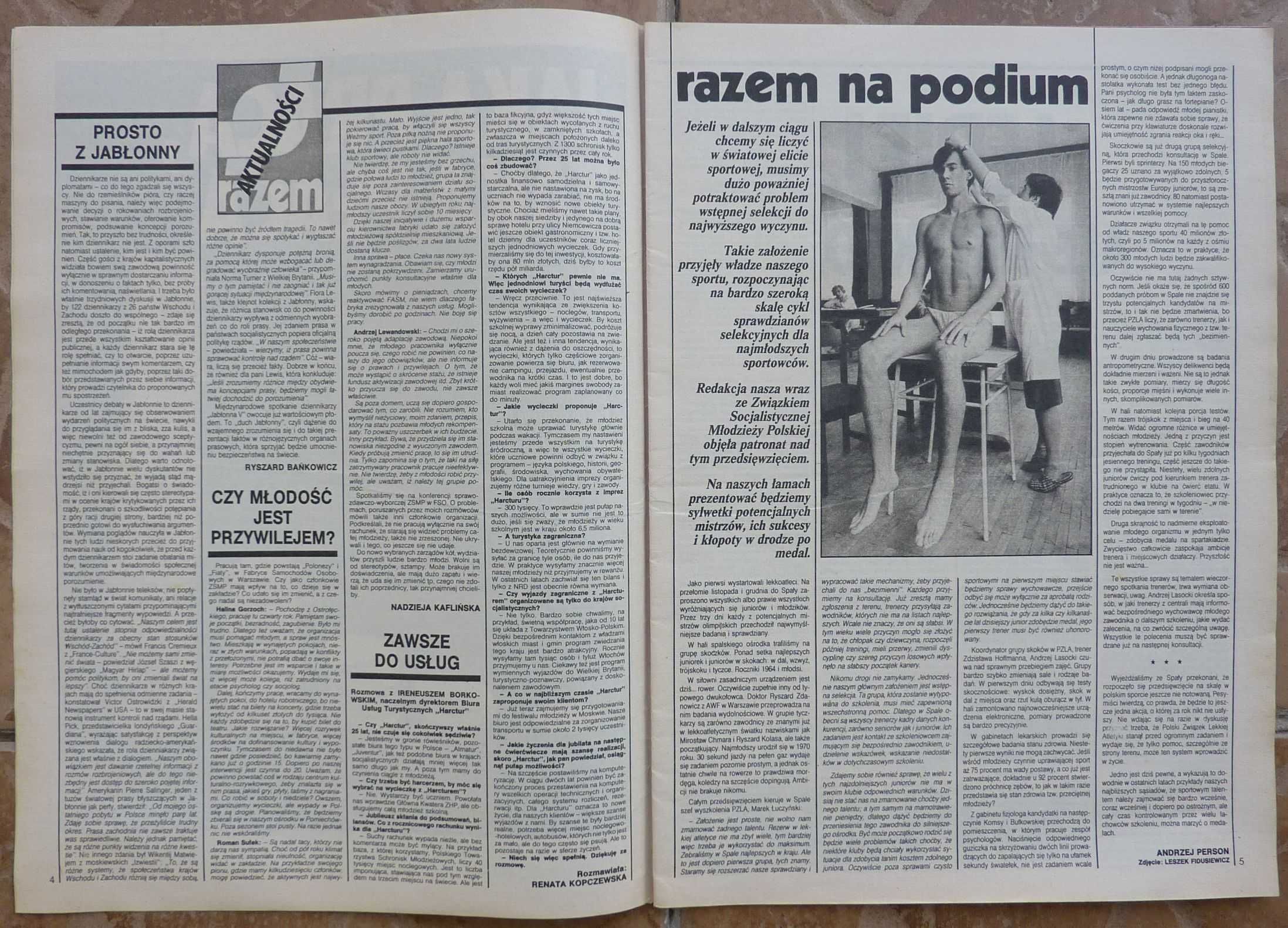 RAZEM tygodnik nr 50/1984 - plakat - NASTASSJA KINSKI