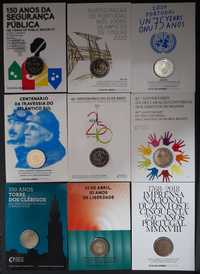 Carteiras BNC de 2 euro.