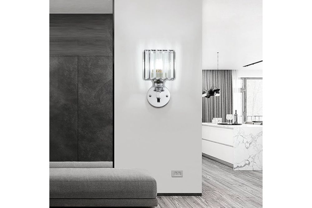 Kinkiet Kryształowy Lampa Ścienna Nowoczesna.